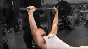 Incline bench press exercise
