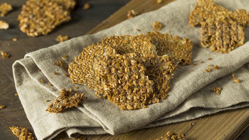 healthy homemade flax seed crackers